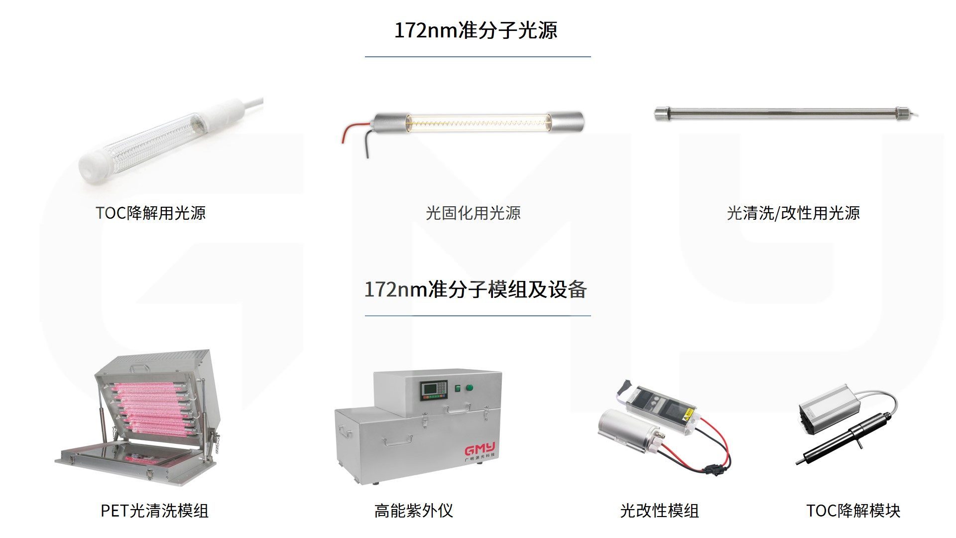 172nm准分子灯及设备模组
